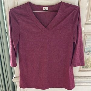 Merona Pink Fitted Long Sleeve Blouse